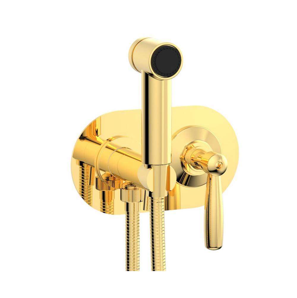 Phylrich - Wall Mounted Bidet Set Works, Lever Handle - Polished Gold