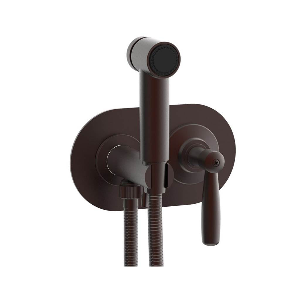 Phylrich - Wall Mounted Bidet Set Works, Lever Handle - Weathered Copper