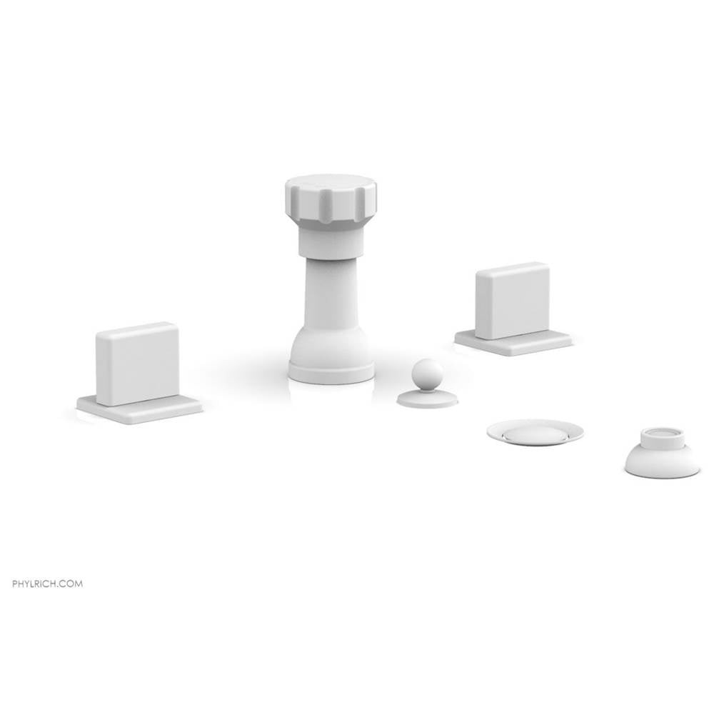 Phylrich - 4 Hole Bidet Blade Hdl - Satin White