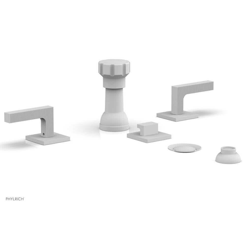 Phylrich - 4 Hole Bidet Set, Lever - Satin White