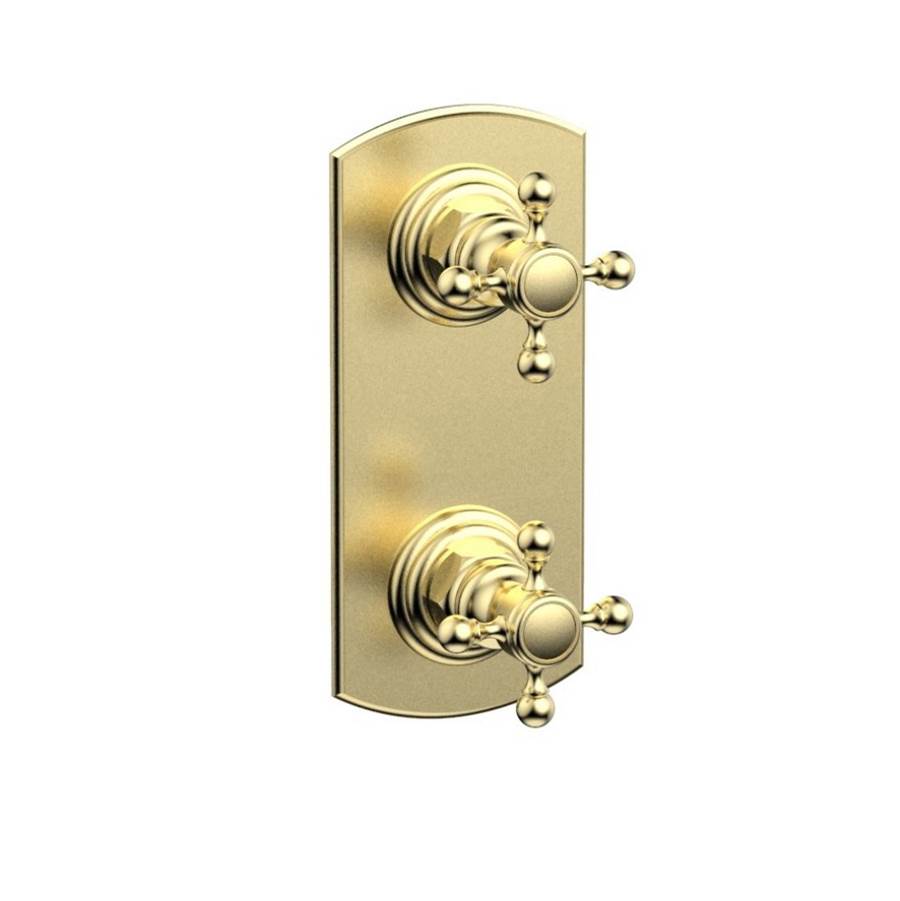 Phylrich - Mini Therm, 2 Cross Hdl - Polished Brass Uncoated