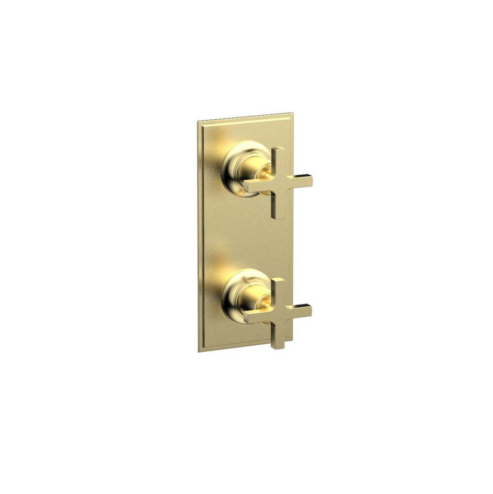 Phylrich - Mini Therm, 2 Cross Hdl - Polished Brass Uncoated