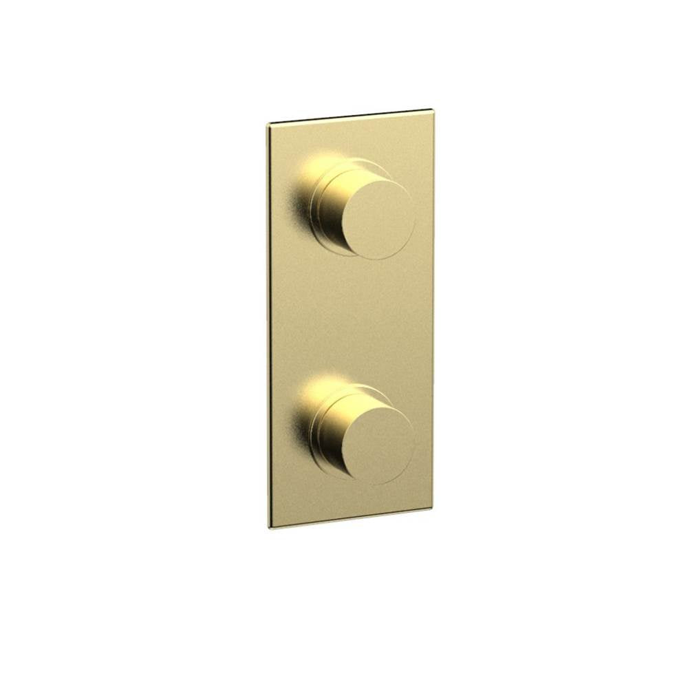 Phylrich - 1/2'' Mini Therm W Vol/Div - Polished Brass Uncoated