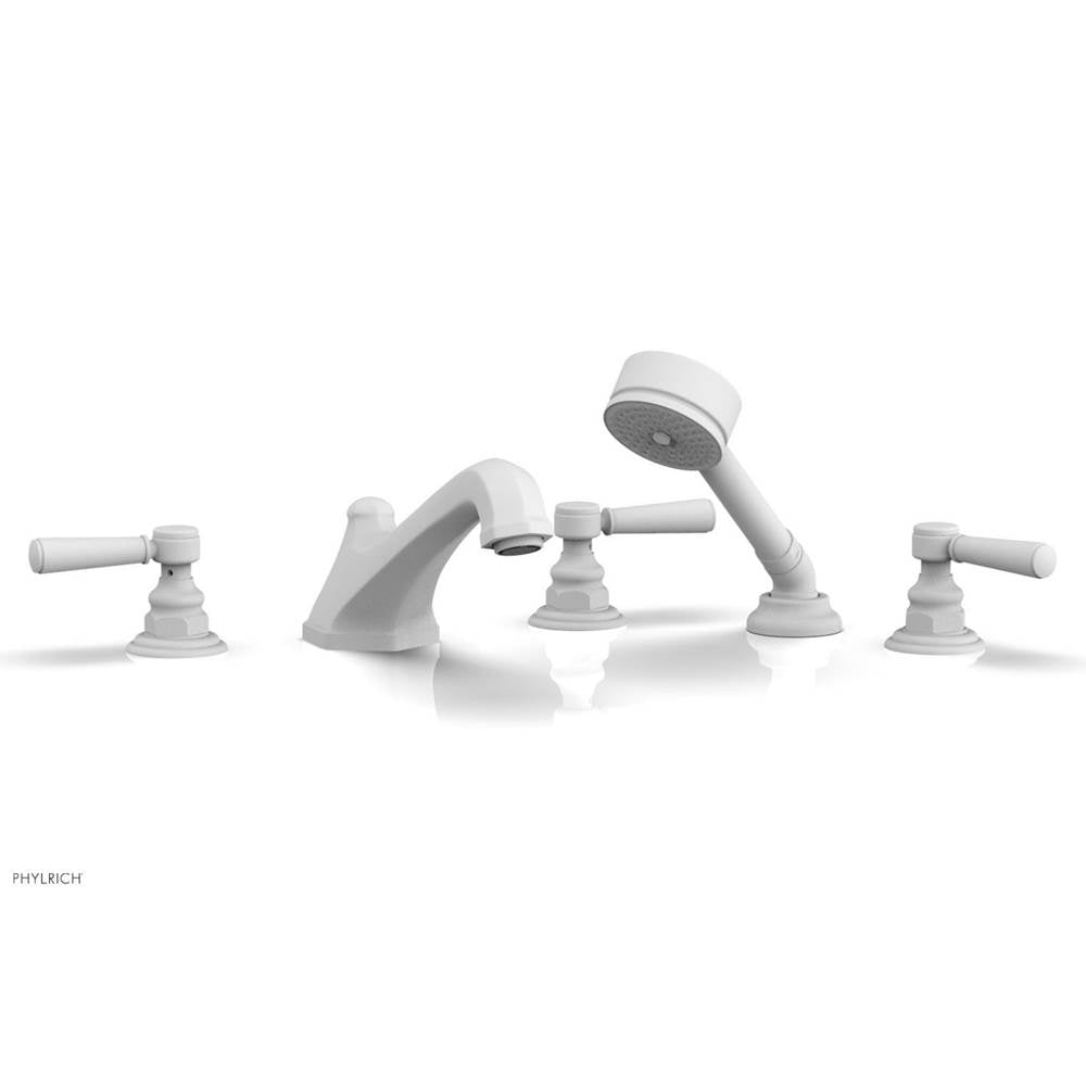 Phylrich - Deck Tub W/Hs To Cr Hdl - Satin White