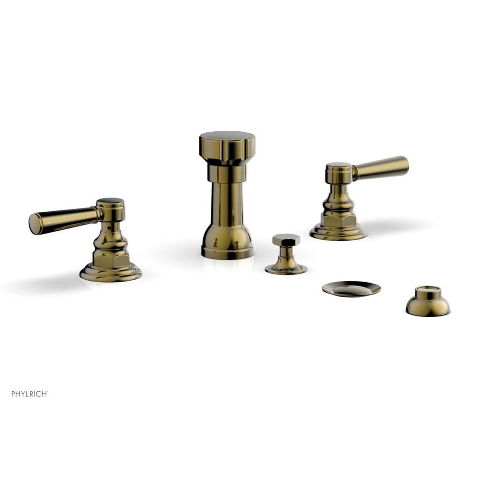 Phylrich - 4 Hole Bidet, Cross Hdl - Antique Brass