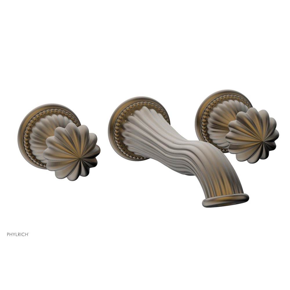 Phylrich - GEORGIAN & BARCELONA Wall Lavatory Set Round Handles WL361 - Old English Brass