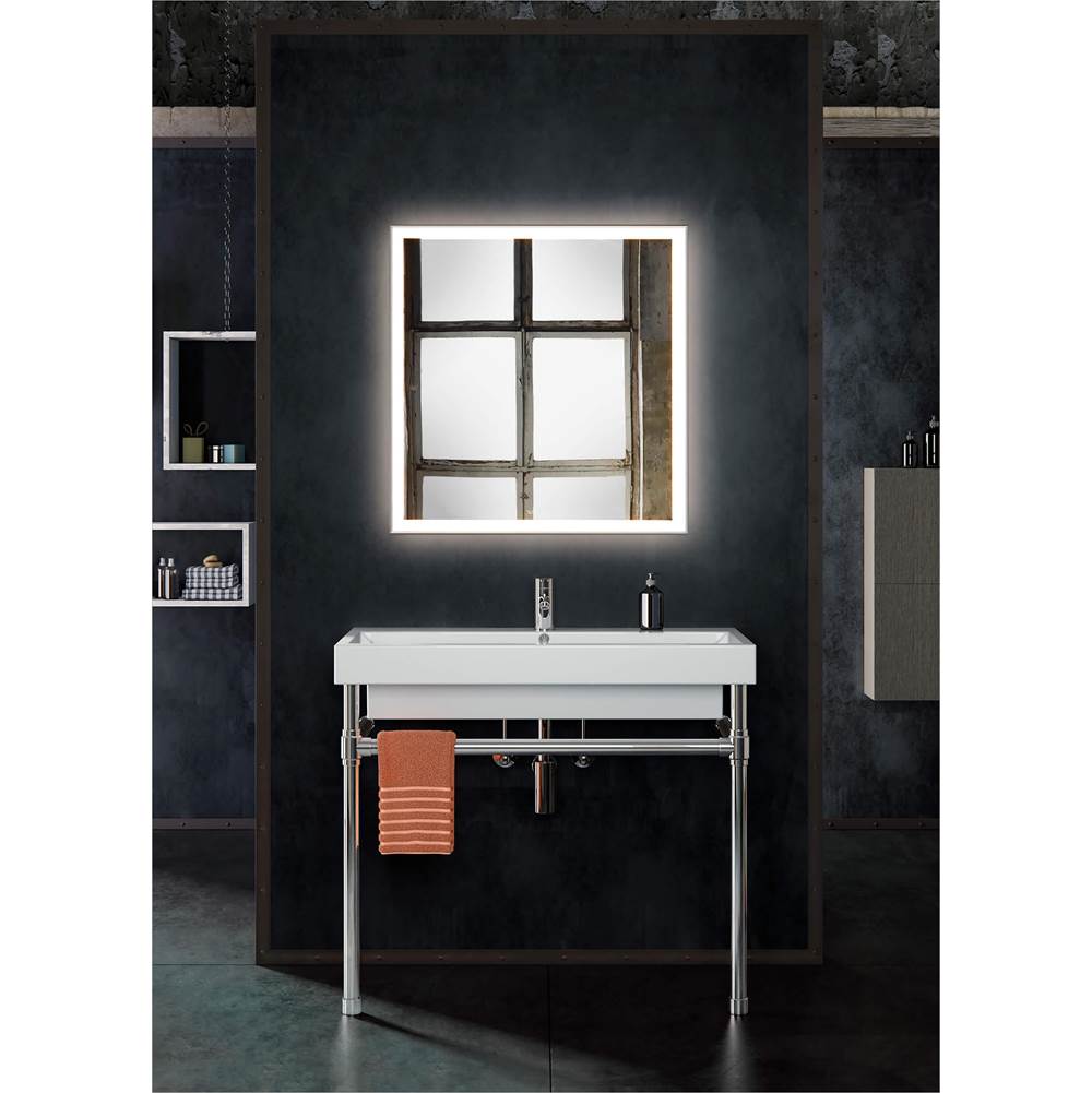Palmer Industries - Studio The Modern Vanity Console - Satin Nickel Un-Lacquered