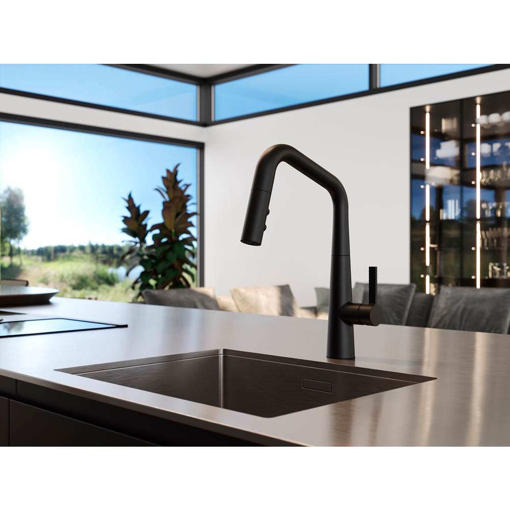Asari 1-Handle Pull-Down Kitchen Faucet in Matte Black