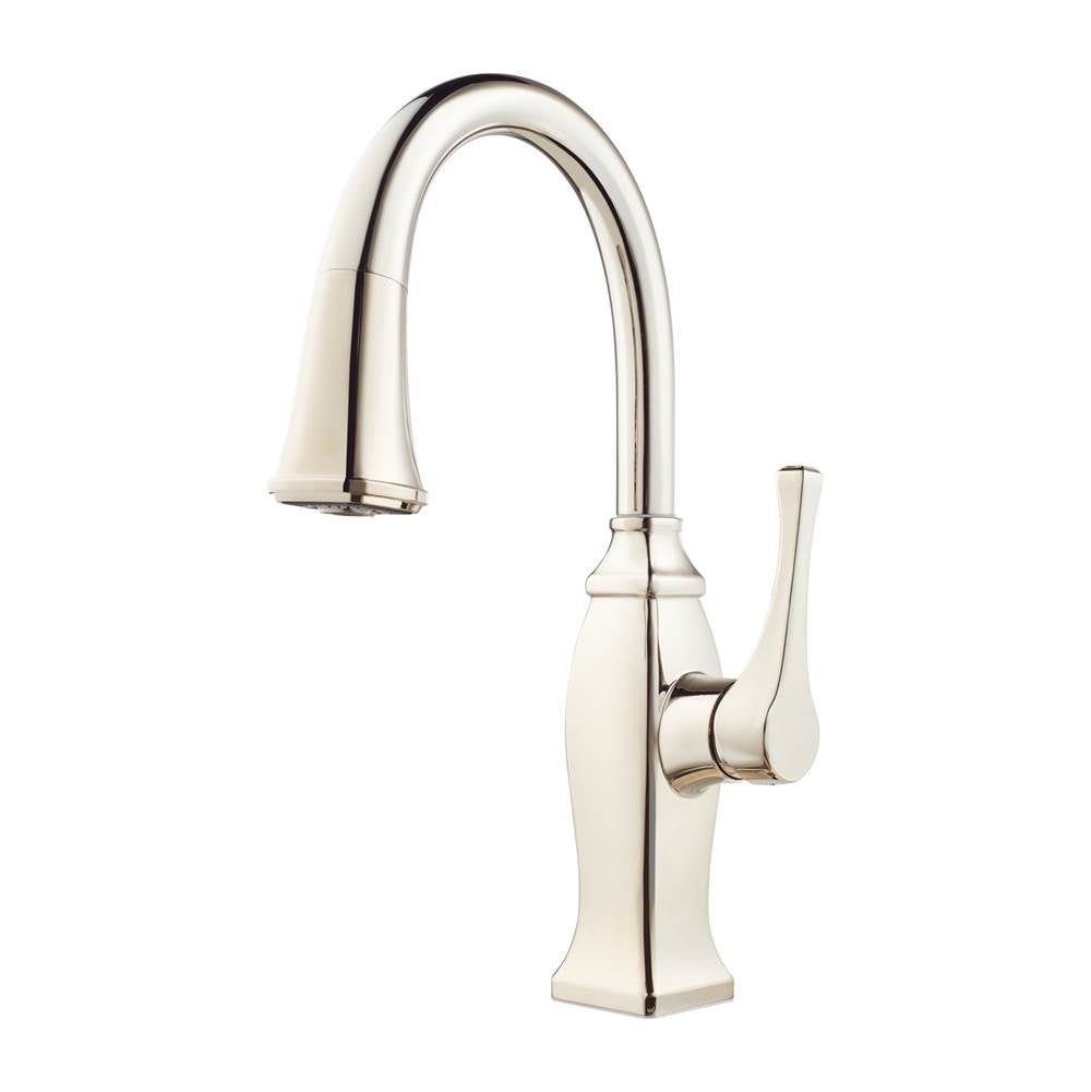 Pfister - Briarsfield Pull-Down Bar/Prep Faucet in Polished Nickel - Polished Nickel