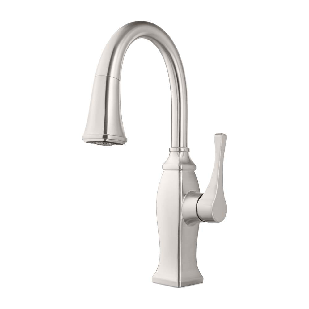 Pfister - Briarsfield Pull-Down Bar/Prep Faucet in Stainless Steel - Stainless Steel