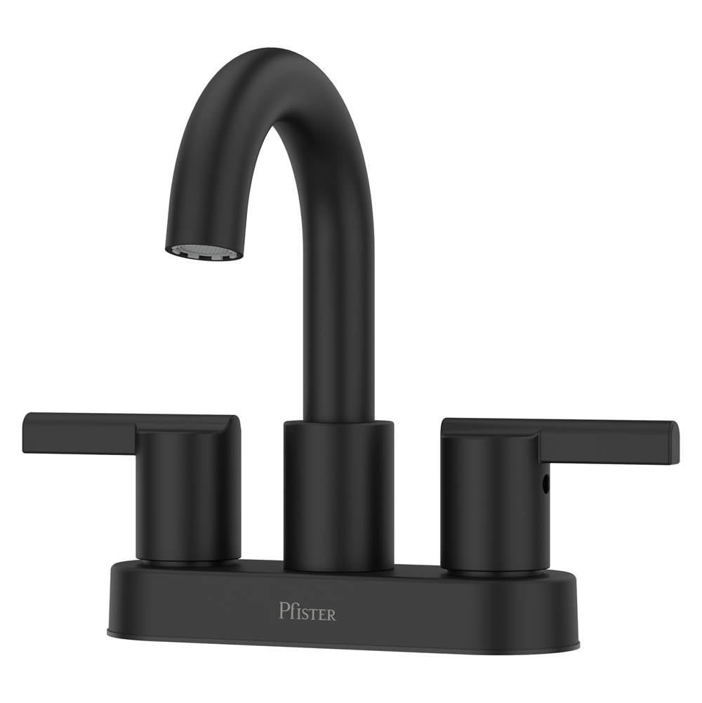 Pfister - Brislin 2-Handle 4'' Centerset Bathroom Faucet in Matte Black - Matte Black