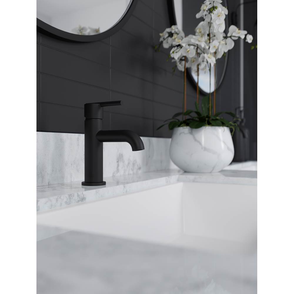 Brislin Single Control 4'' Centerset Bathroom Faucet in Matte Black
