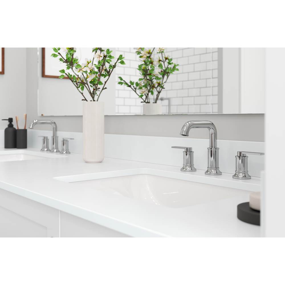 Colfax 2-Handle 8'' Widespread Bathroom Faucet in Matte Black