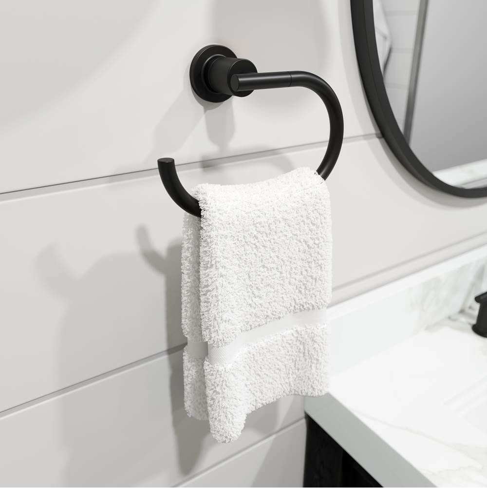 Contempra Towel Ring in Matte Black