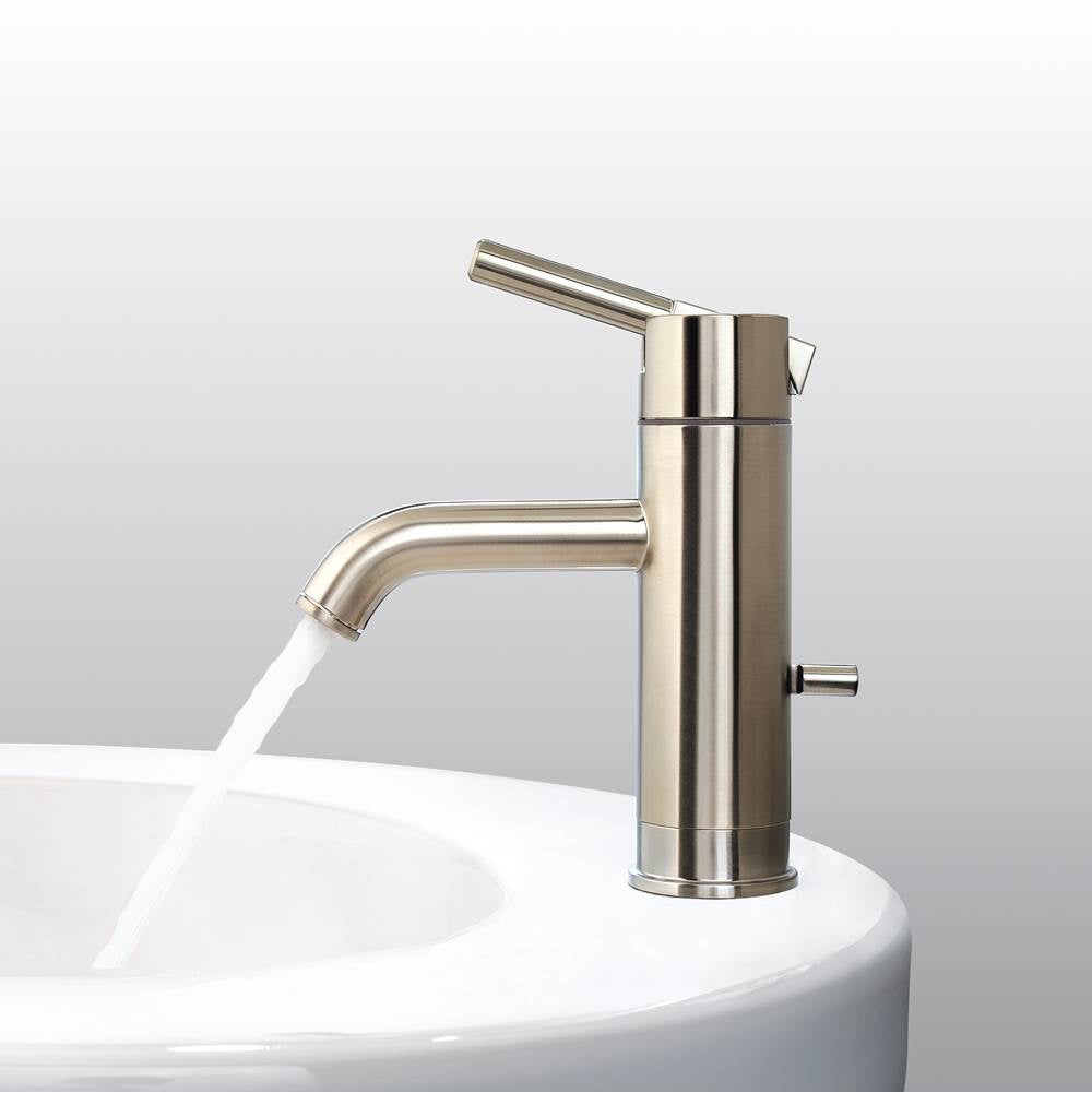 Contempra Single Control 4'' Centerset Bathroom Faucet in Brushed Nickel