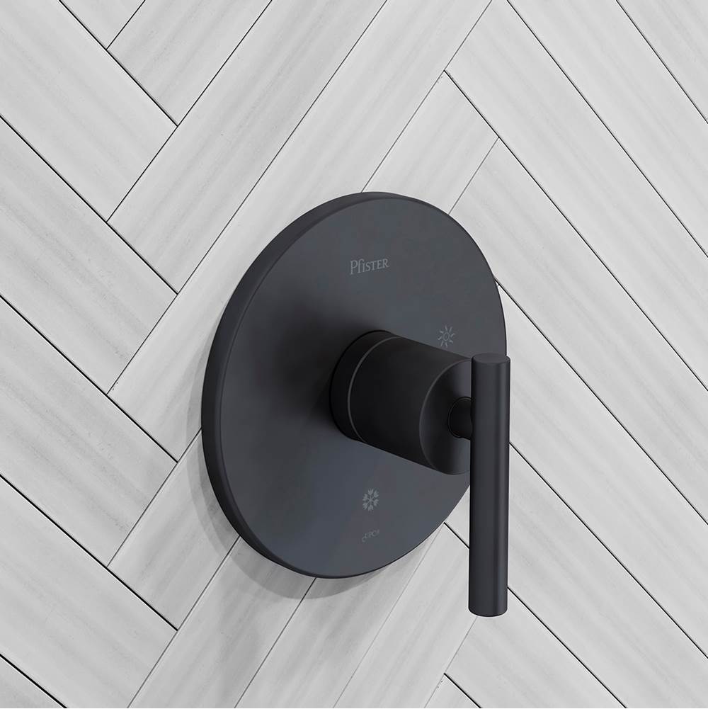 Contempra 1-Handle Tub & Shower Valve Only Trim in Black