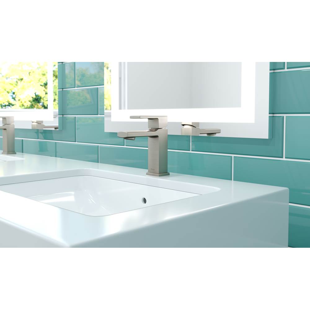 Deckard Single Control 4'' Centerset Bathroom Faucet in Matte Black