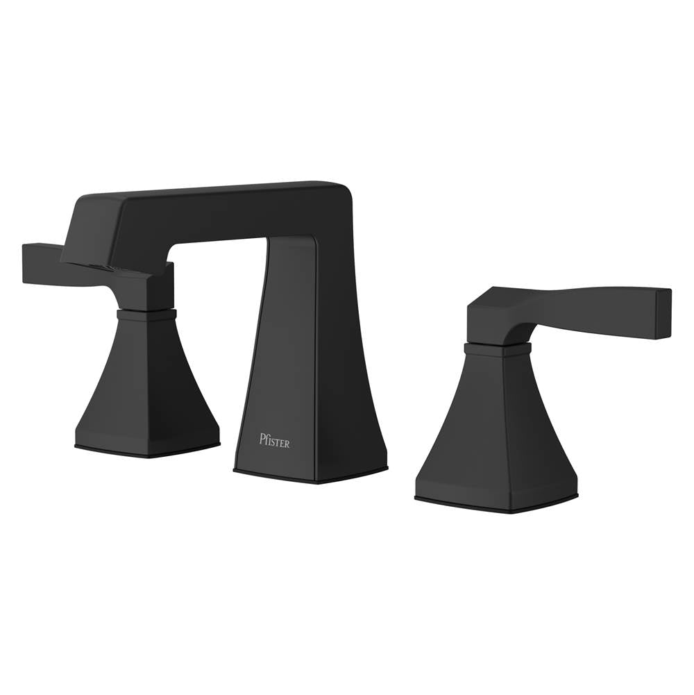 Pfister - Holliston 8 in. Widespread Bathroom Faucet inSpot Defense Matte Black - Spot Defense Matte Black