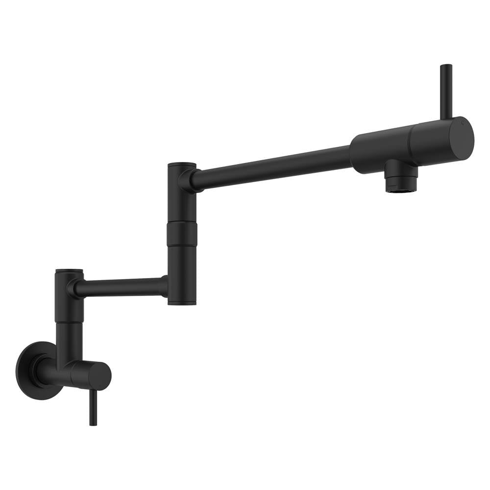 Lita 2-Handle 1-Hole Potfiller Kitchen Faucet in Matte Black