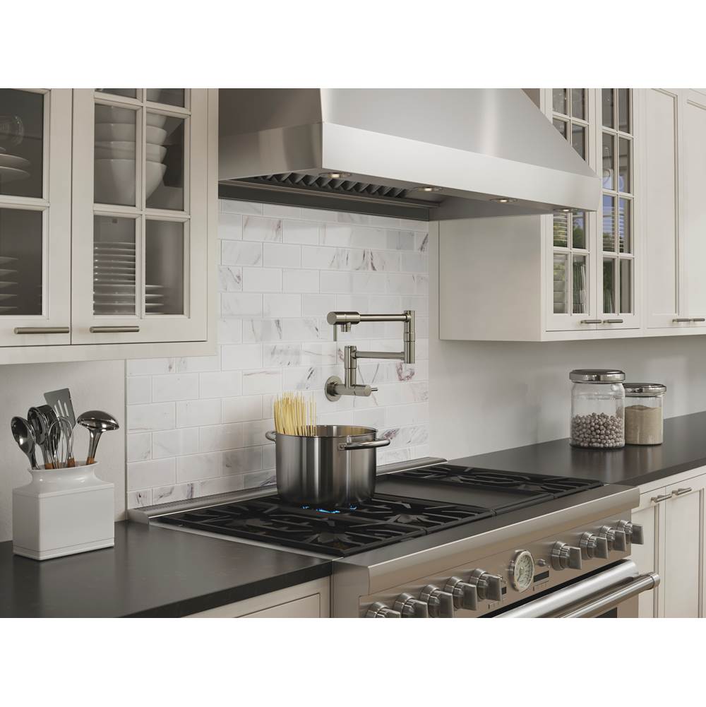 Lita 2-Handle 1-Hole Potfiller Kitchen Faucet in Matte Black