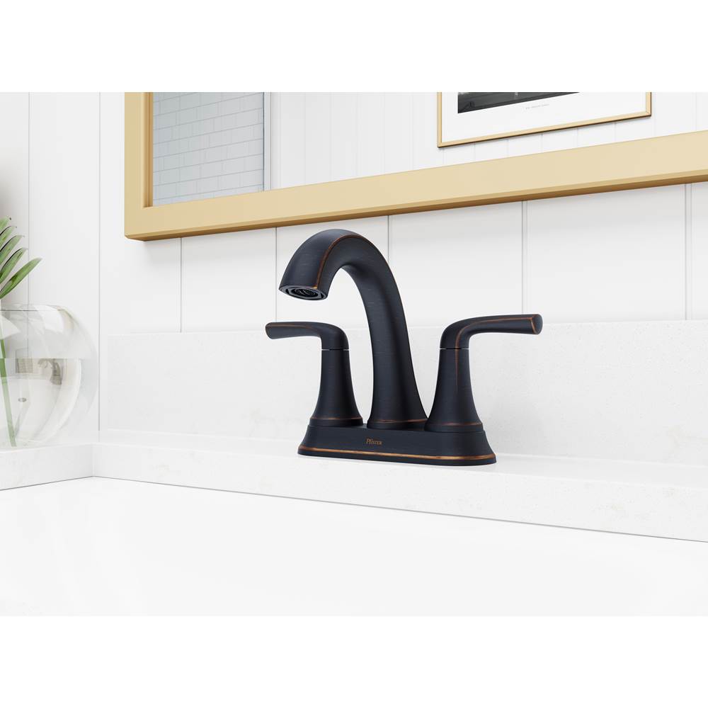 McAllen 2-Handle 4'' Centerset Bathroom Faucet in Matte Black