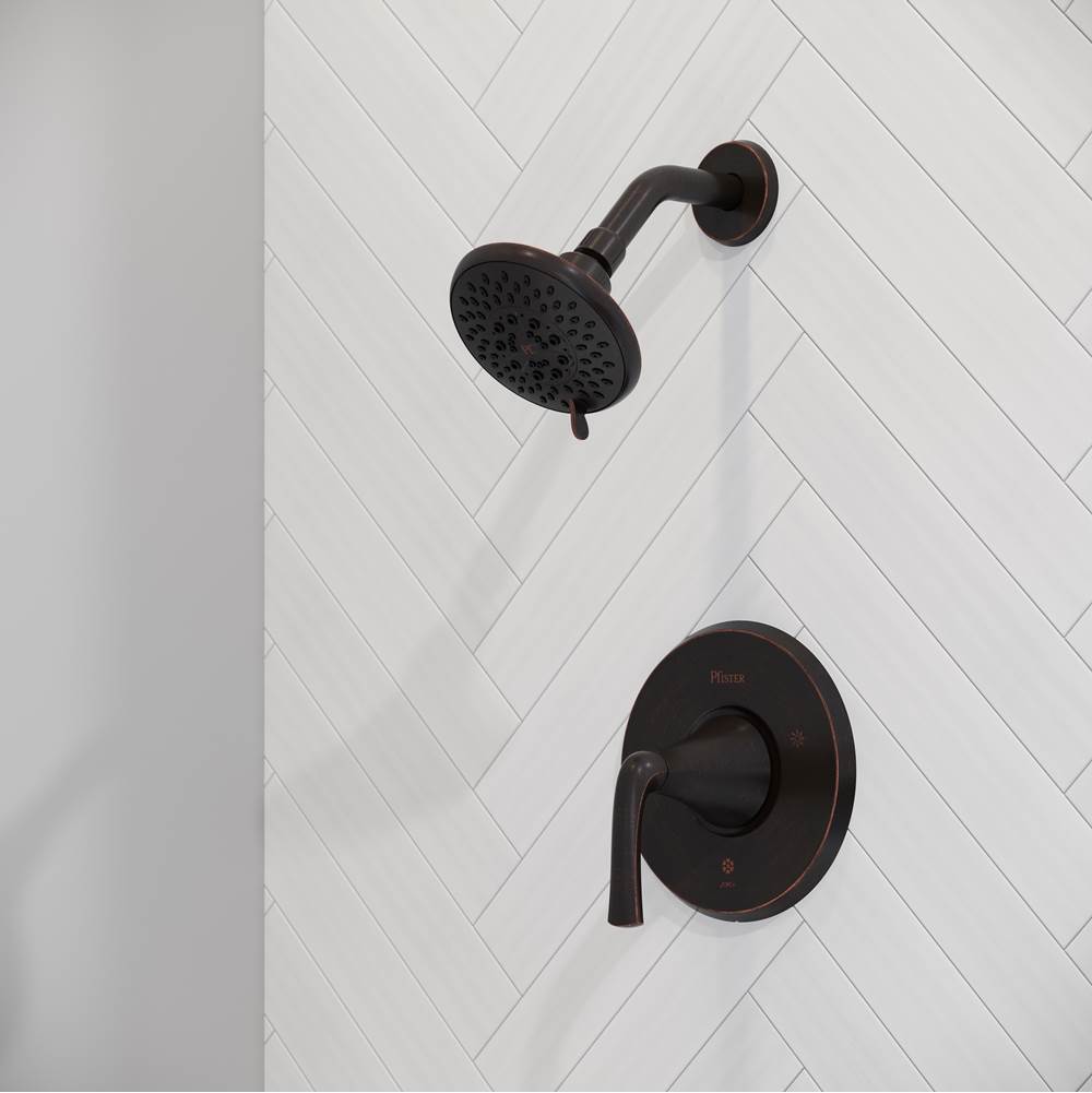 McAllen 1-Handle Shower Only Trim Kit in Matte Black