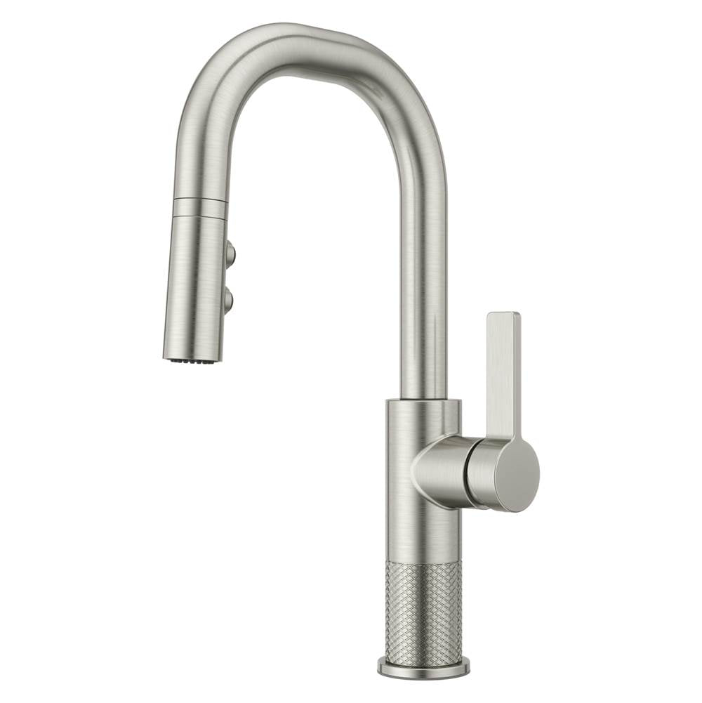 Pfister - Montay 1-Handle Pull-Down Bar/Prep Kitchen Faucet in Stainless Steel - Stainless Steel