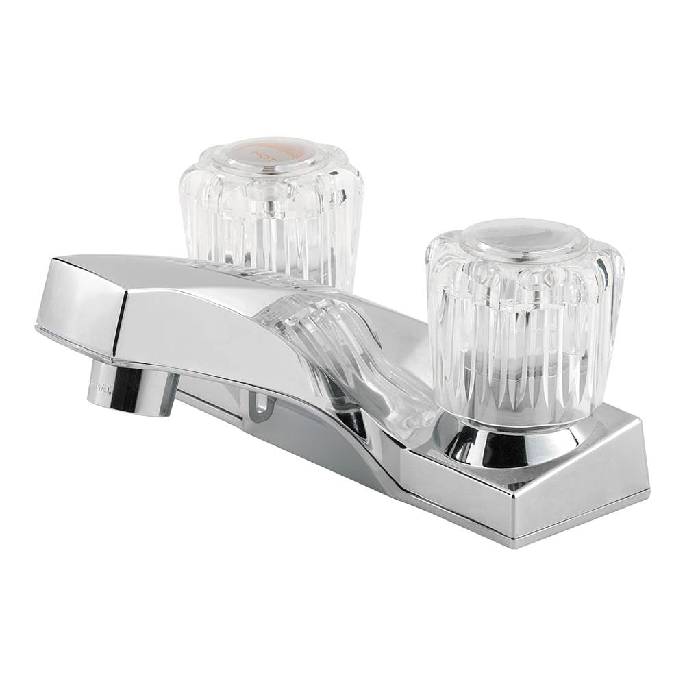 Pfister - Pfirst Series 2-Handle 4'' Centerset Bathroom Faucet with Blade Knobs in Polished Chrome - Polished Chrome