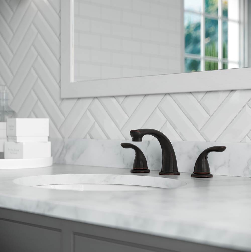 Pfirst Series 2-Handle 8'' Widespread Bathroom Faucet in Brushed Nickel