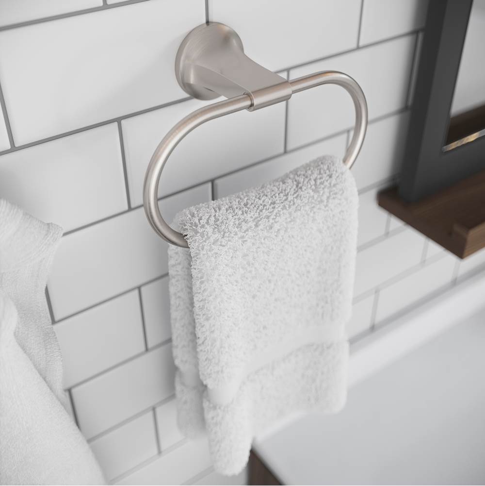 Pfirst Modern Towel Ring in Matte Black