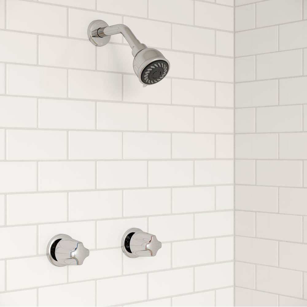 Pfister 2-Handle Tub & Shower Faucet with Metal Verve Knob Handles in Polished Chrome