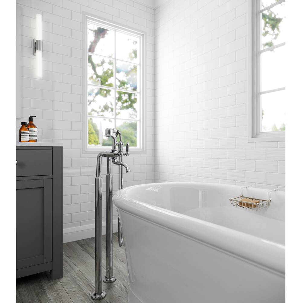 Traditional Freestanding Roman Tub Trim Kit w/Handshower in Polished Chrome