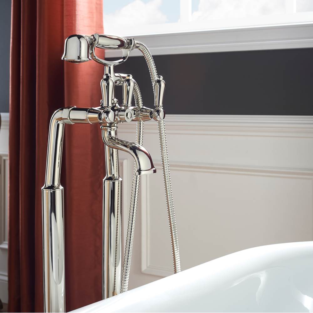 Traditional Freestanding Roman Tub Trim Kit w/Handshower in Polished Chrome