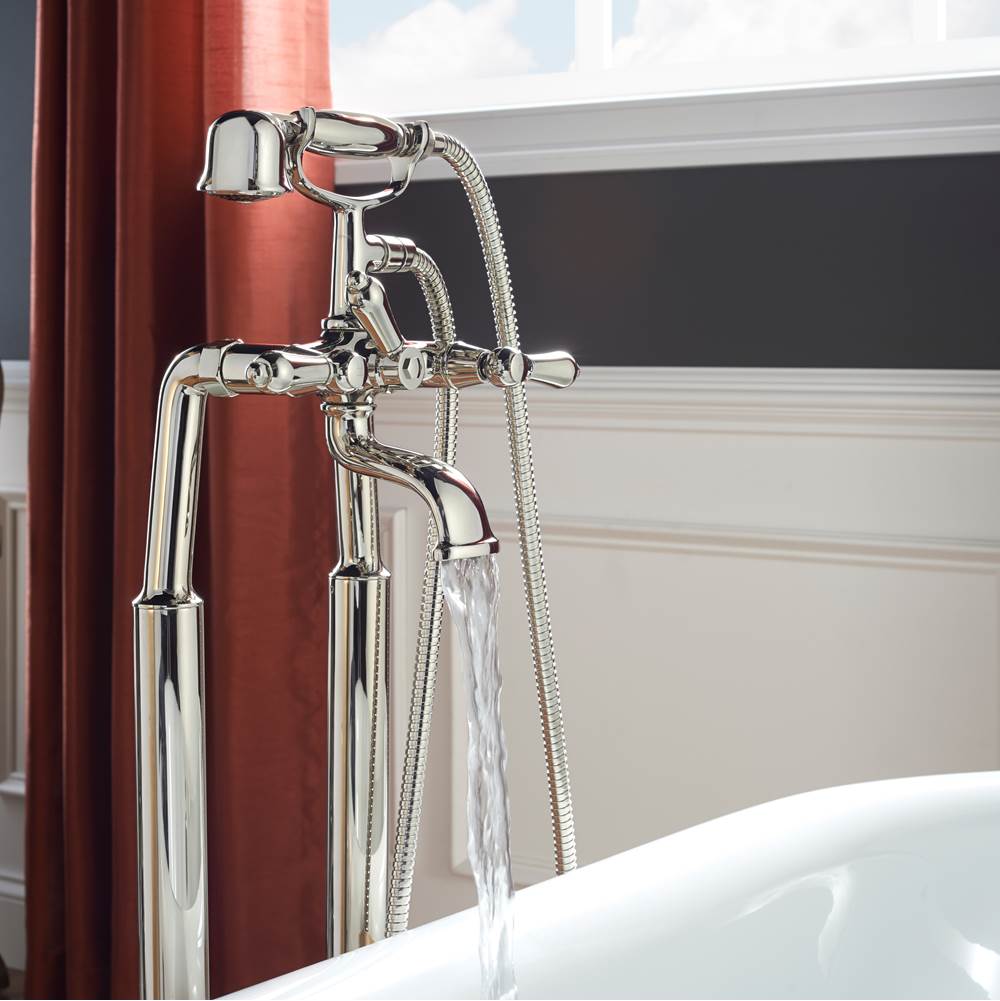 Traditional Freestanding Roman Tub Trim Kit w/Handshower in Polished Chrome