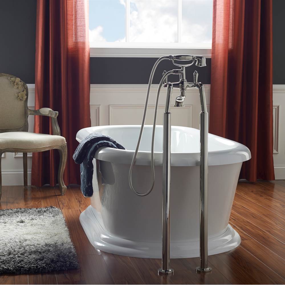 Traditional Freestanding Roman Tub Trim Kit w/Handshower in Polished Chrome