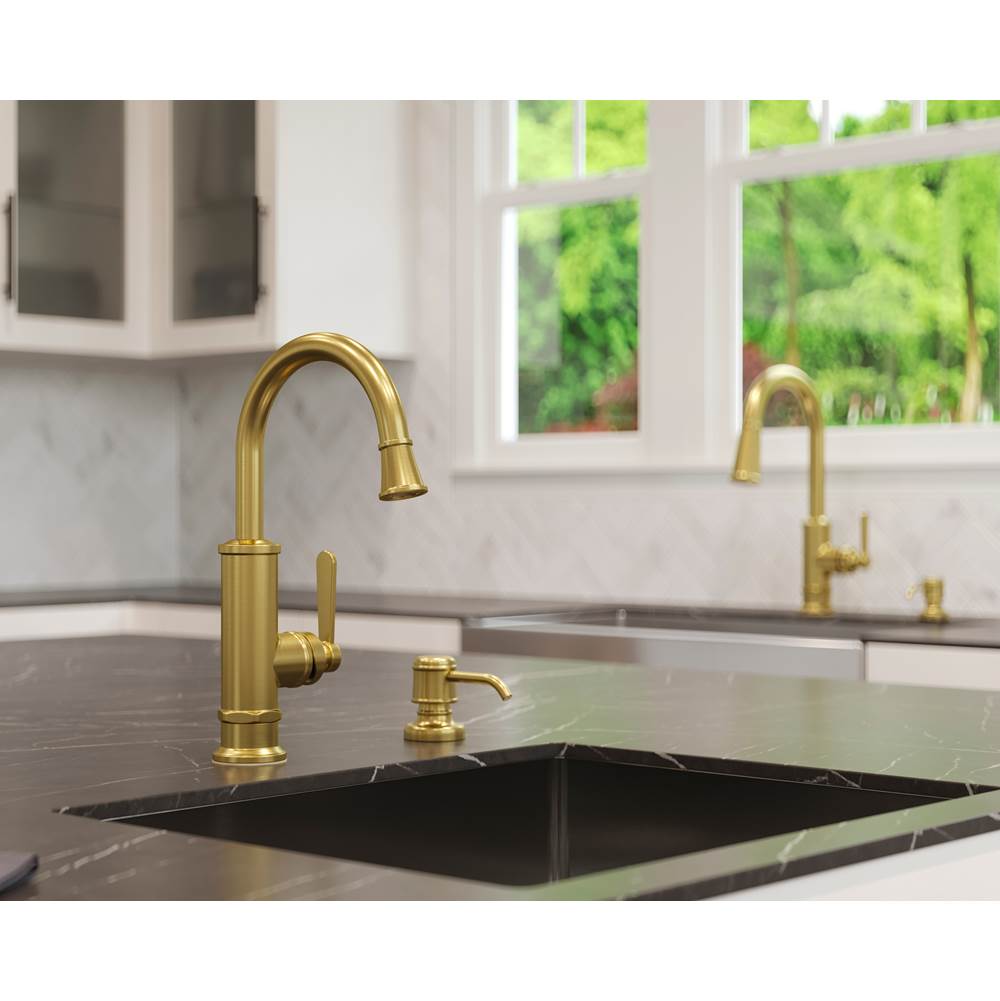Port Haven 1-Handle Bar/Prep Kitchen Faucet in Brushed Gold