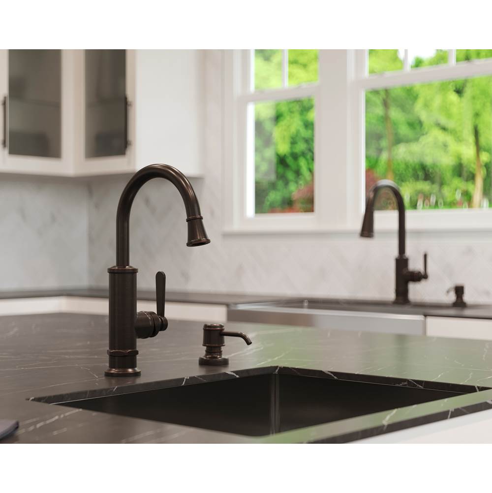 Port Haven 1-Handle Bar/Prep Kitchen Faucet in Brushed Gold