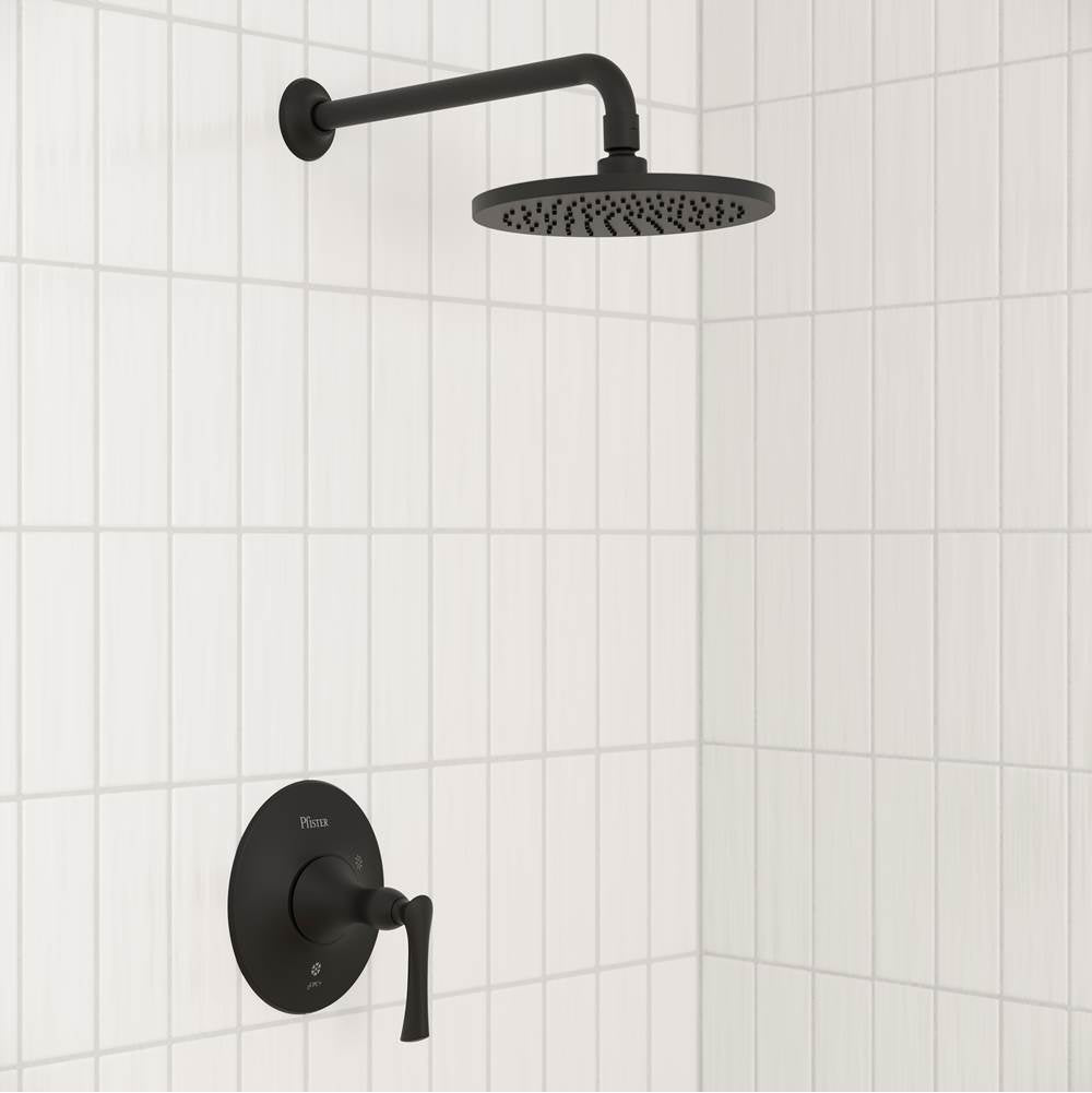Rhen 1-Handle Shower Only Trim in Matte Black