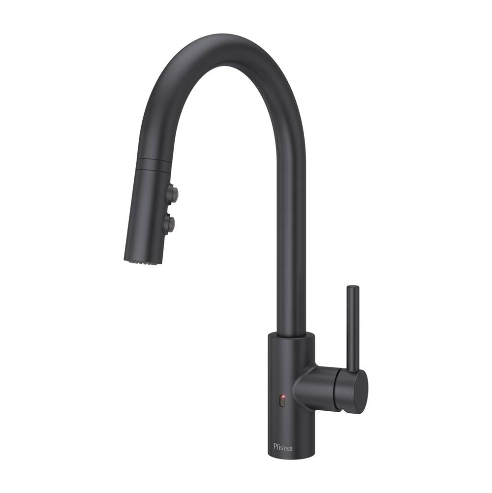 Pfister - Stellen 1-Handle Electronic Pull-Down Kitchen Faucet in Black - Matte Black