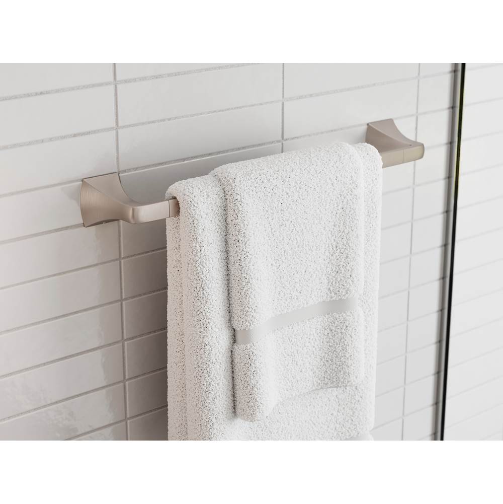 Soft Square 18 in. Towel Bar in Matte Black