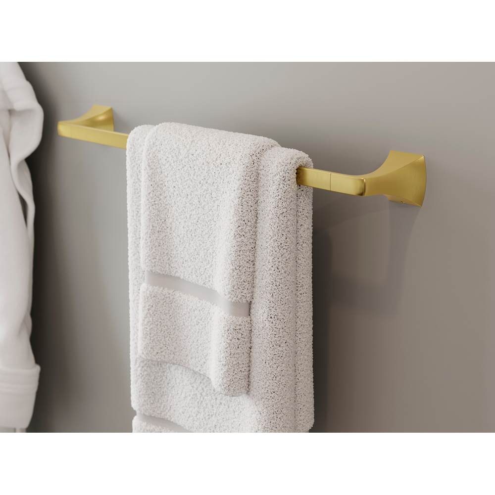 Soft Square 24 in. Towel Bar in Matte Black