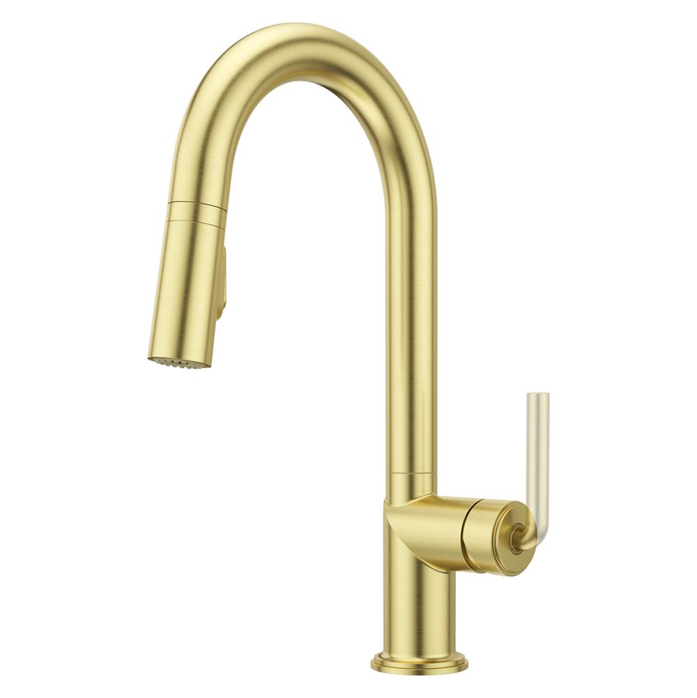 Pfister - Tenet 1-Handle Pull-Down Bar/Prep Faucet in Brushed Gold - Brushed Gold