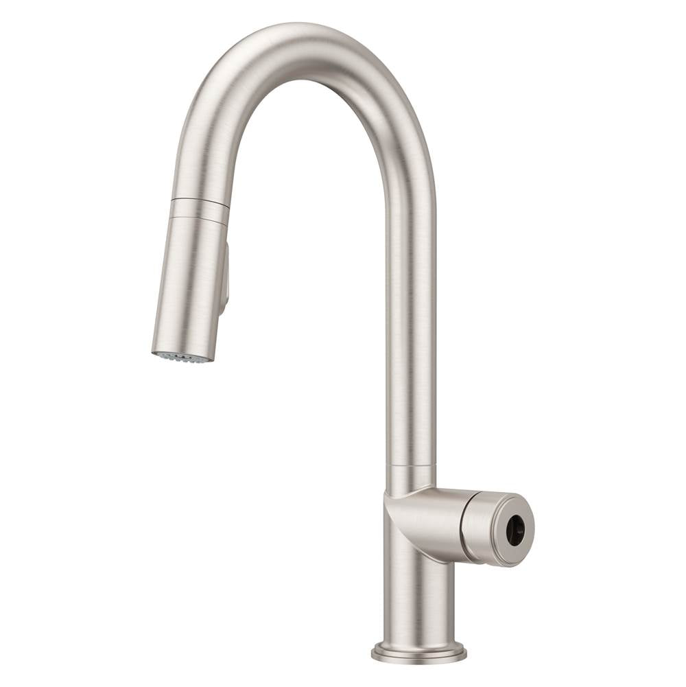 Tenet 1-Handle Pull-Down Bar/Prep Faucet in Brushed Gold