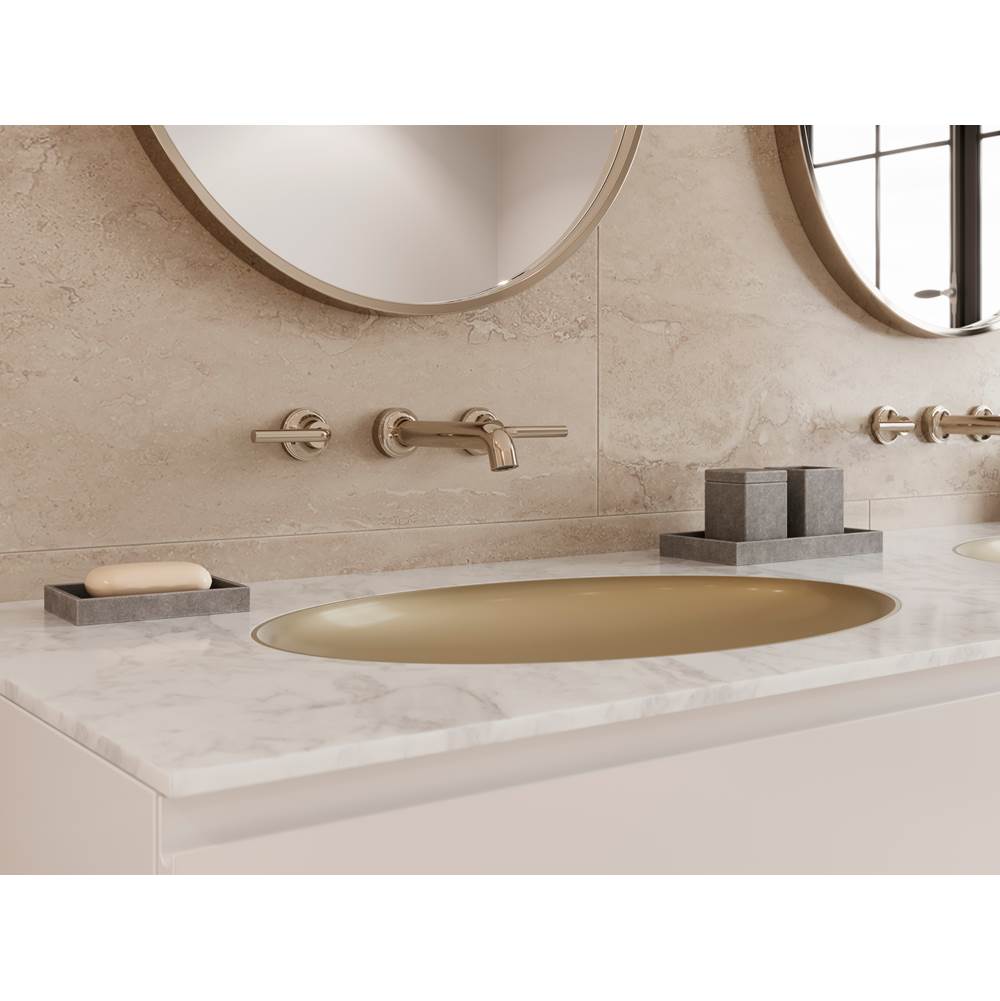 Tenet 2-Handle Wallmount Widespread Bathroom Faucet in Matte Black