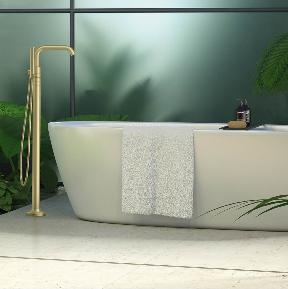 Tenet Tub Filler with Handshower in Matte Black