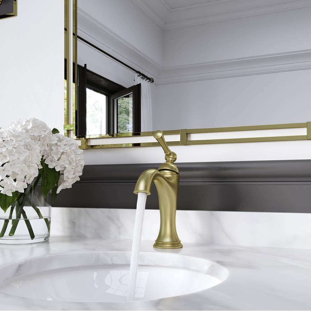 Tisbury Single Handle Lavatory Faucet in Brushed Gold