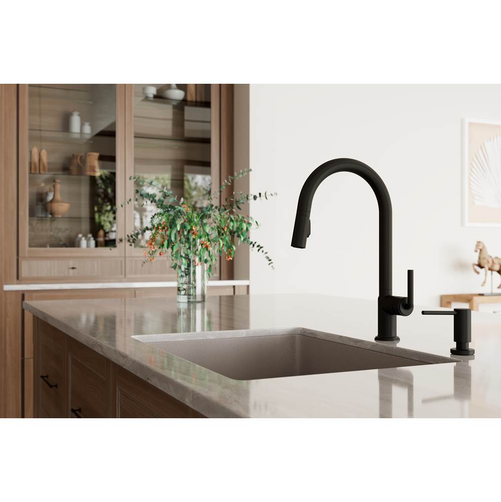 Tenet 1-Handle Pull-Down Kitchen Faucet in Brushed Gold