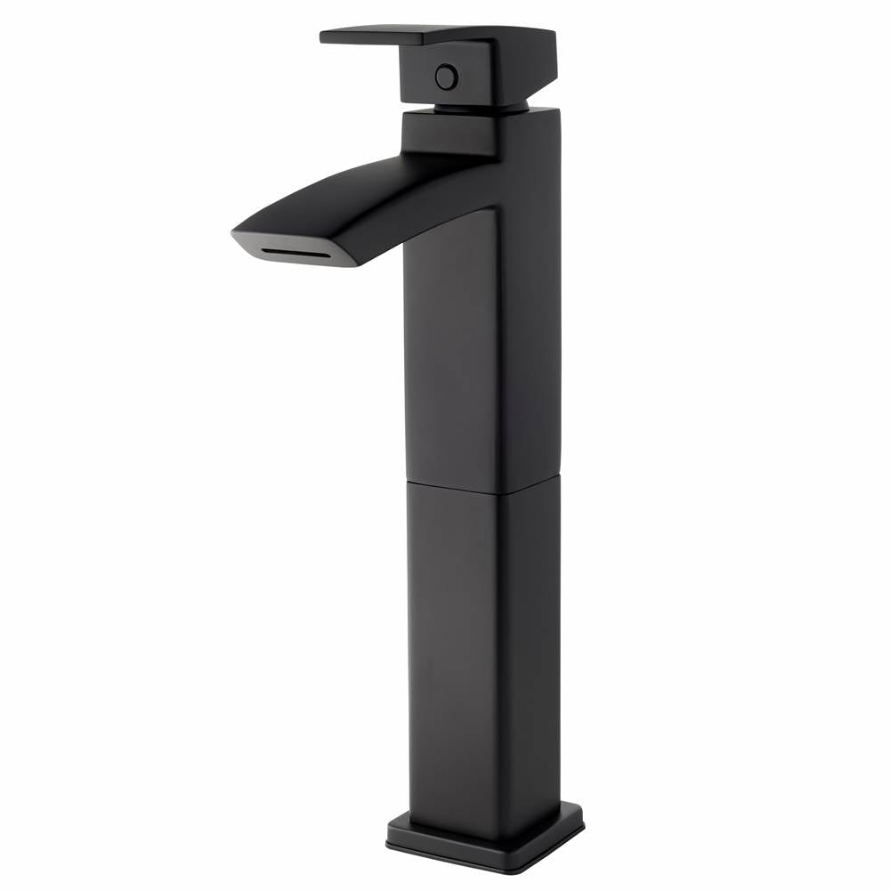 Pfister - Kenzo Single Control Vessel Bathroom Faucet in Matte Black - Matte Black