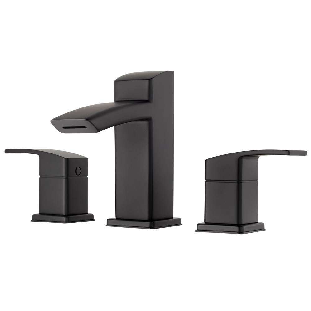 Pfister - Kenzo 2-Handle 8'' Widespread Bathroom Faucet in Matte Black - Matte Black