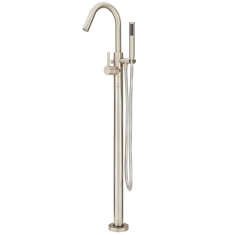 Pfister - Modern Freestanding Roman Tub Trim Kit w/Handshower in Brushed Nickel - Brushed Nickel